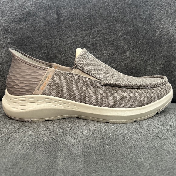 Skechers Parson Ralven Men 13 Taupe Brown Slip-In Relaxed Fit Comfort 204804/TPE